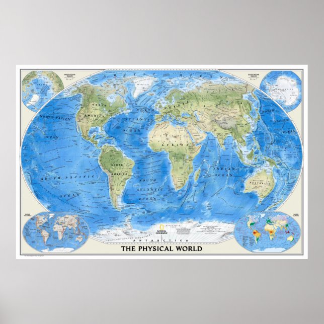 " The World: 2011/today - Physical World Map... Poster (Front)