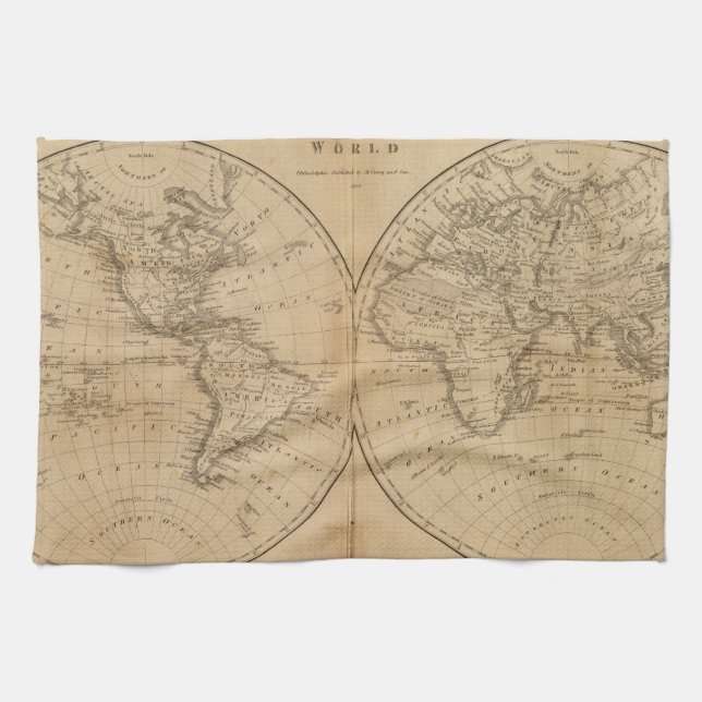 The World 2 2 Kitchen Towel (Horizontal)