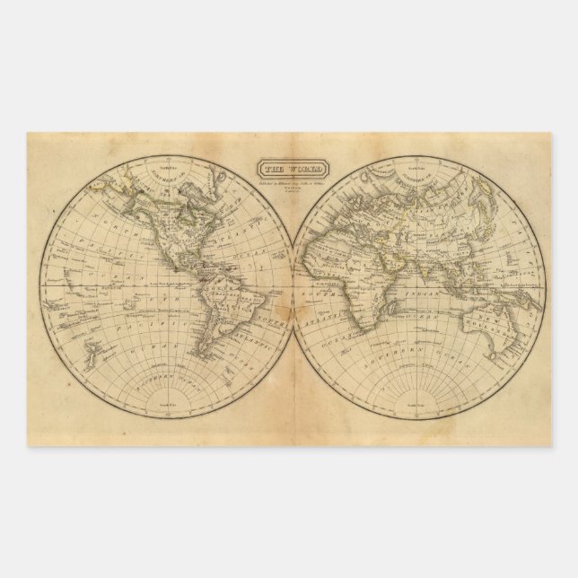 The World 2 Rectangular Sticker (Front)