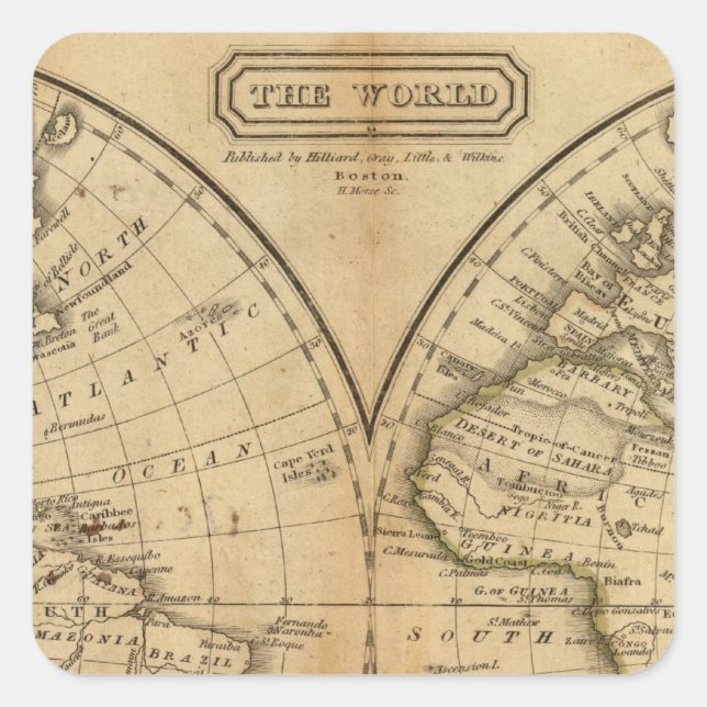 The World 2 Square Sticker (Front)
