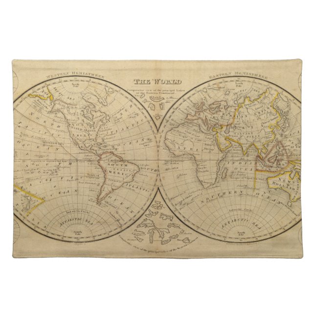 The World 3 Cloth Placemat (Front)