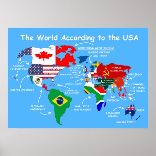 The World According to the USA Poster