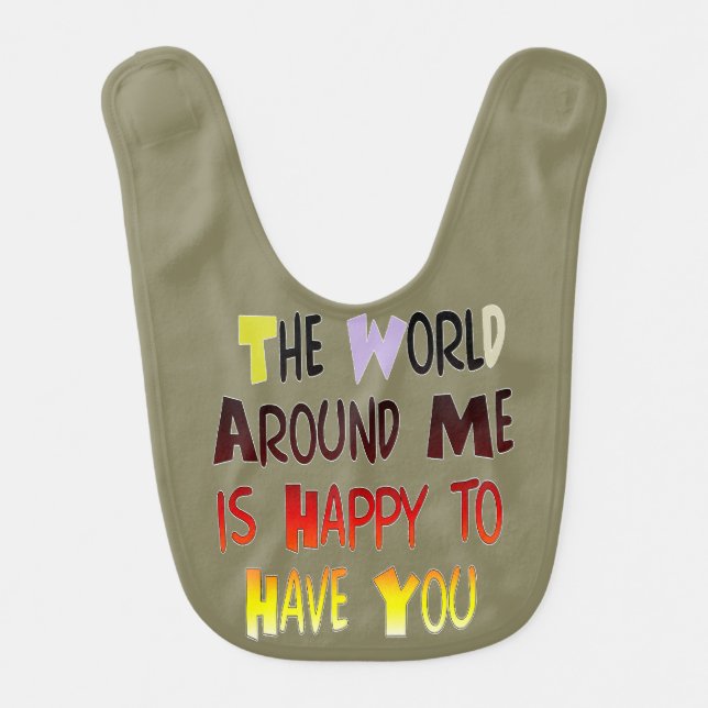 The World Around me Baby Bib (Front)