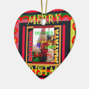 The world around Me is happy to Have You colors Me Ceramic Ornament