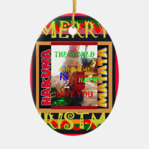 The world around Me is happy to Have You colors Me Ceramic Ornament