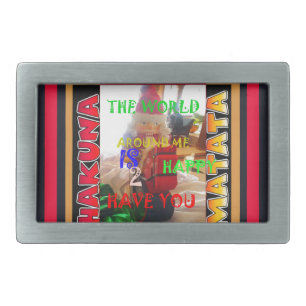 The world around Me is happy to Have You colors Me Rectangular Belt Buckle
