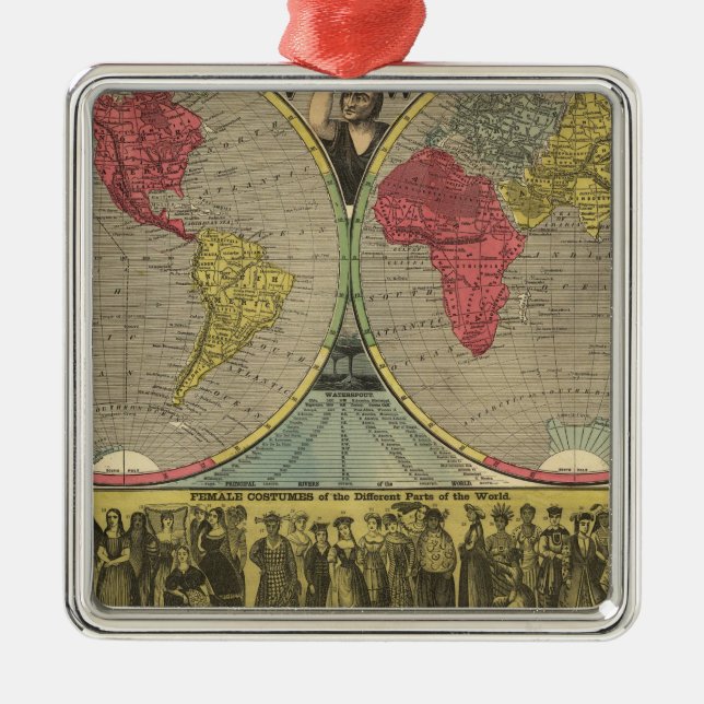 The World At One View Metal Ornament (Front)
