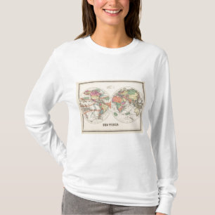 The world Atlas map with currents and trade winds T-Shirt