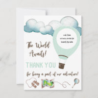 The World Awaits! Baby Shower EOS Lip Balm Favor T Thank You Card