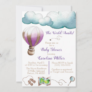 The World Awaits! Baby Shower Invitation