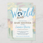 The World Awaits Boy Baby Shower Invitation (Front/Back)