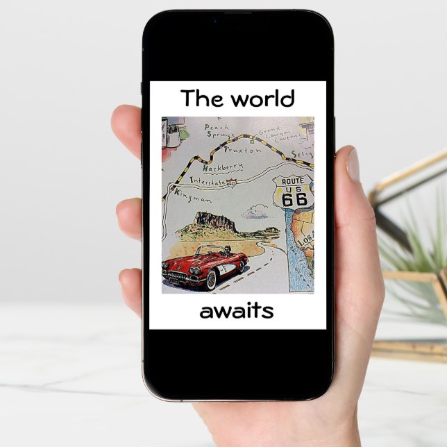 THE "WORLD AWAITS" CONGRATULATIONS CARD (Front Digital)