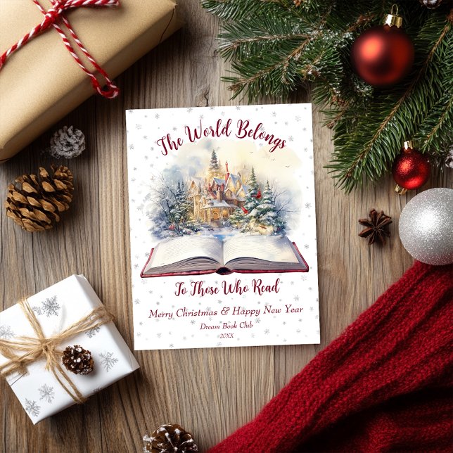 The World Belongs To Those Who Read  Design Holiday Card (Creator Uploaded)