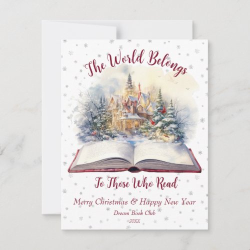 The World Belongs To Those Who Read  Design Holiday Card