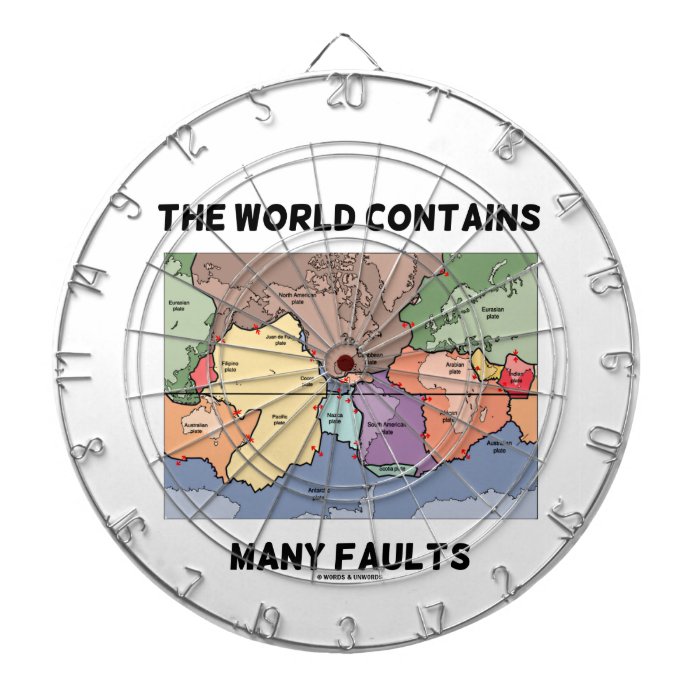 The World Contains Many Faults (Plate Tectonics) Dartboards