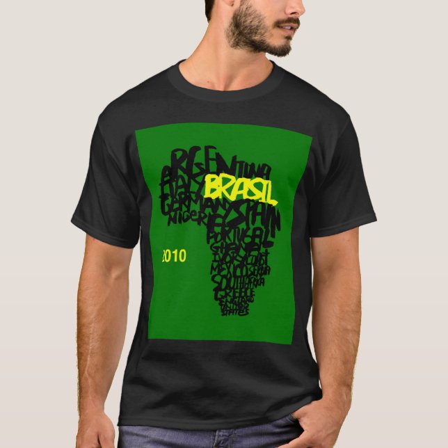 THE WORLD CUP  BRASIL BASIC MEN'S T-SHIRT (Front)