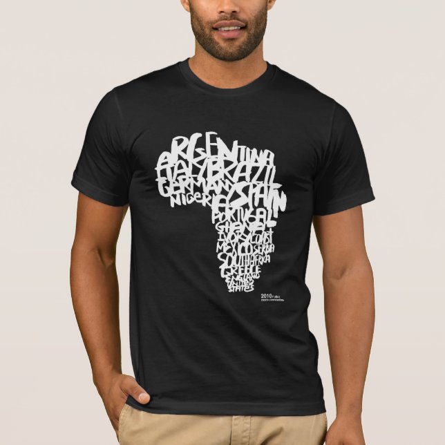 THE WORLD CUP MEN'S BLACK AMERICAN APPAREL T-SHIRT (Front)