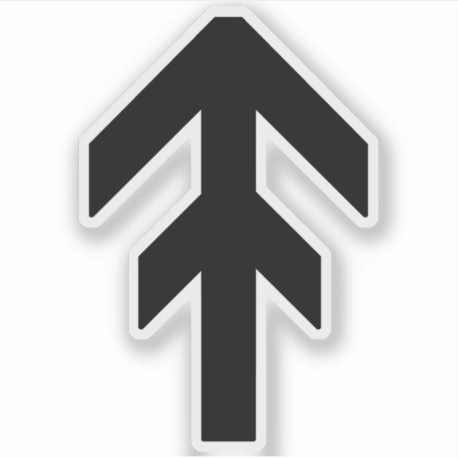 The World Domination Rune (black) Sticker (Front)