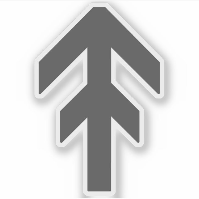 The World Domination Rune (grey) Sticker (Front)