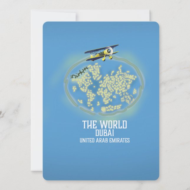 The World Dubai United Arab Emirates map (Front)