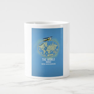 The World Dubai United Arab Emirates map Giant Coffee Mug