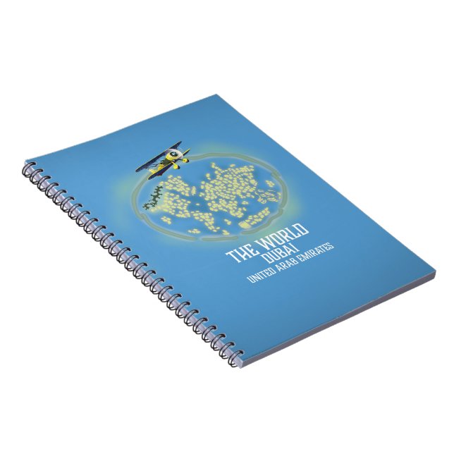 The World Dubai United Arab Emirates map Notebook (Right Side)