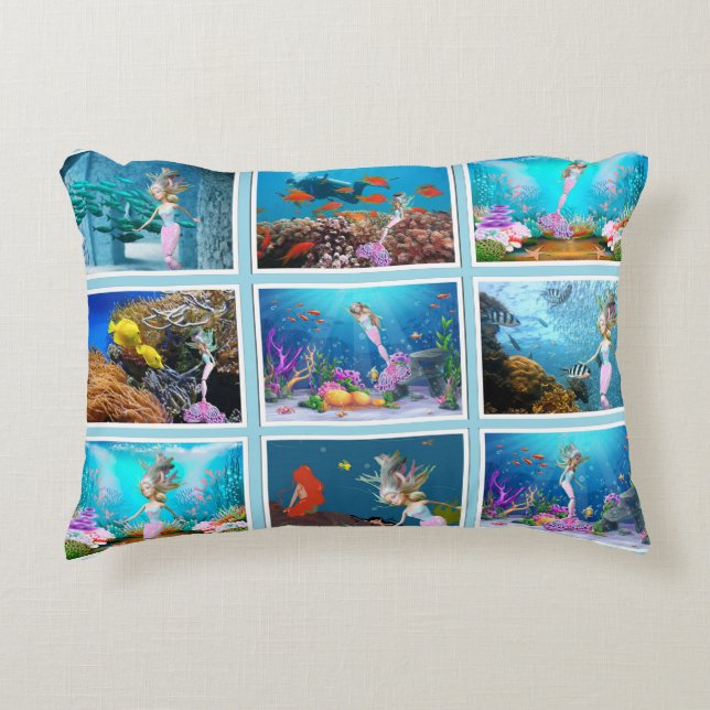 The World Famous Doll Mermaid Accent Pillow (Front)