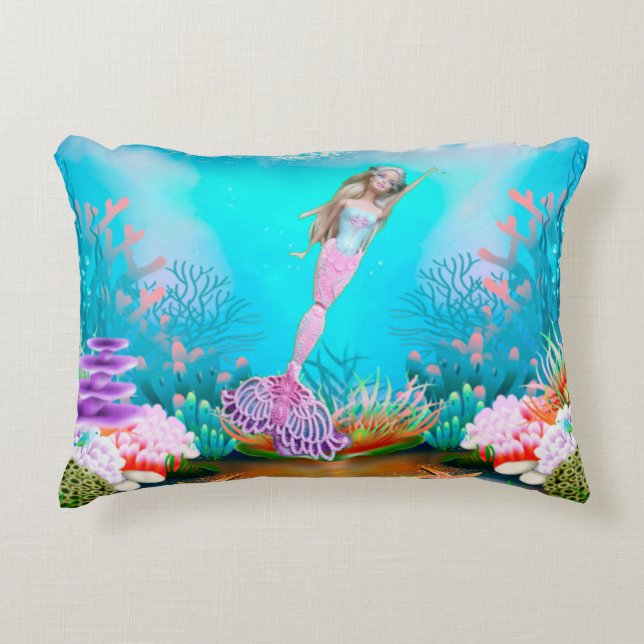 The World Famous Doll Mermaid Accent Pillow (Front)