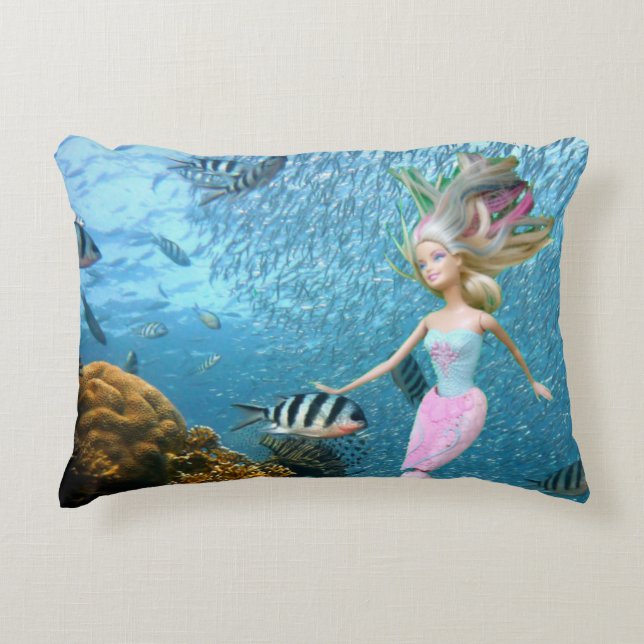 The World Famous Doll Mermaid Accent Pillow (Front)