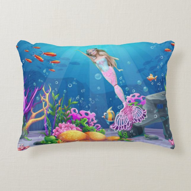 The World Famous Doll Mermaid Accent Pillow (Front)