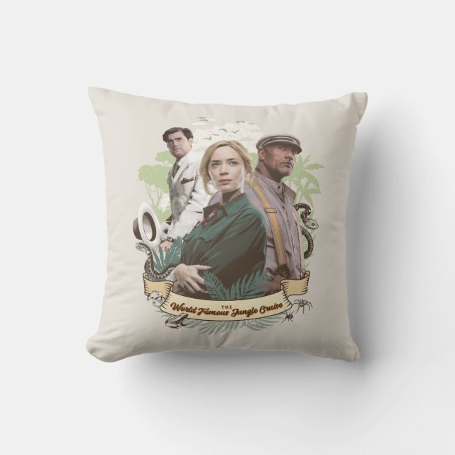 The World Famous Jungle Cruise Throw Pillow (Front)