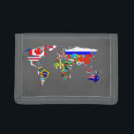 The World In Flags Trifold Wallet<br><div class="desc">The World In Flags</div>