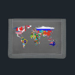 The World In Flags Trifold Wallet<br><div class="desc">The World In Flags</div>