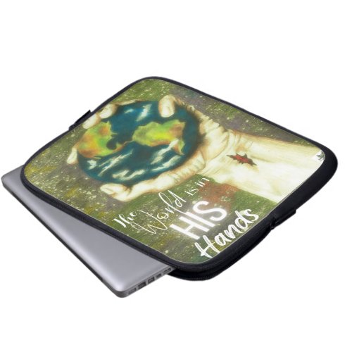 The World in His Hands Laptop Sleeve