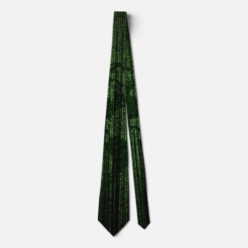 The world in the matrix neck tie