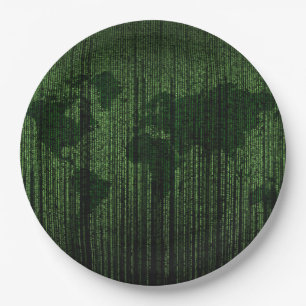 The world in the matrix paper plates