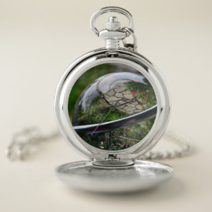 The World Inside a Glass Ball Pocket Watch