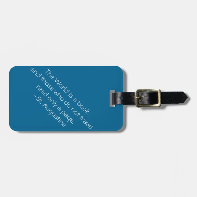 The World is a Book Luggage Tag (Front Horizontal)