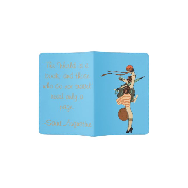 The World is a book Passport Holder (Opened)