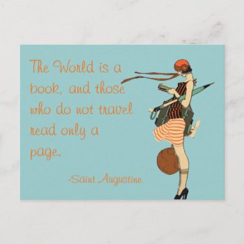 The World Is A Book Postcard by lostlit at Zazzle