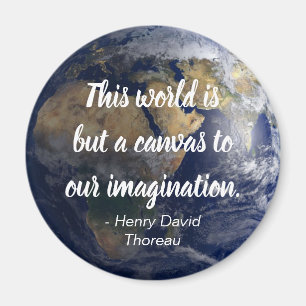 The World is a Canvas Inspiring Quote Magnet