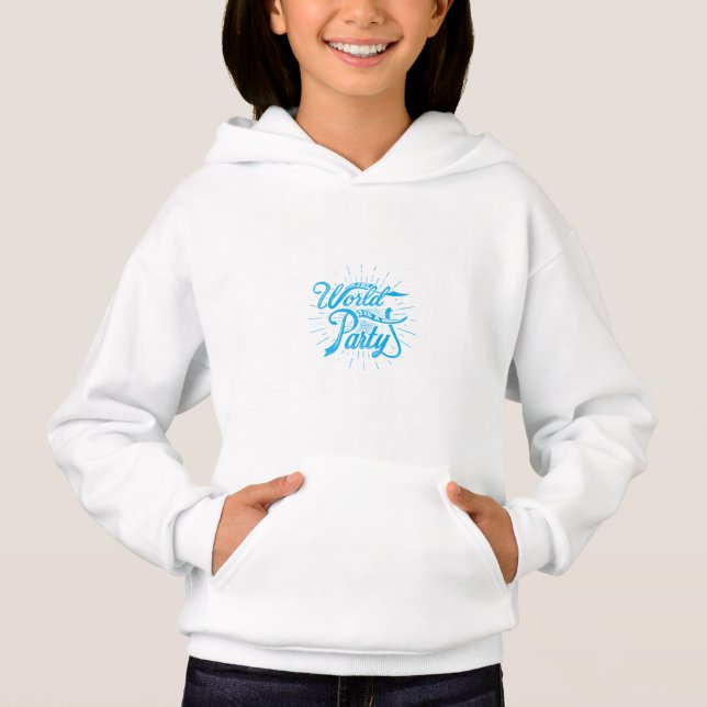 the world is a party hoodie (Front)