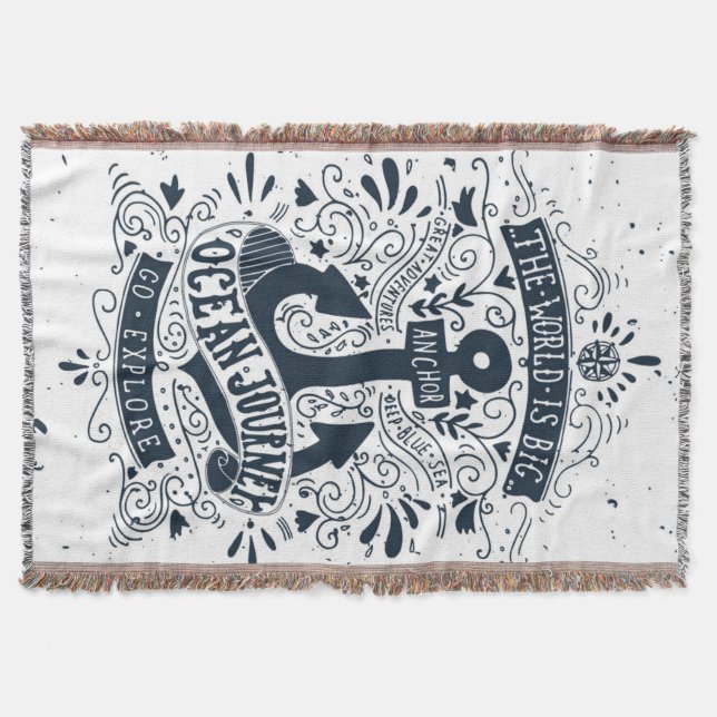 The World Is Big - Go Explore Throw Blanket (Front)