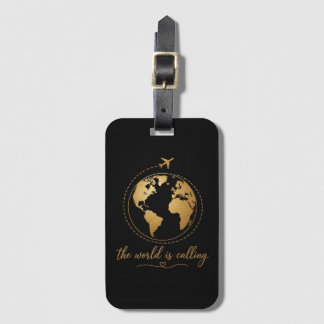 The World Is Calling Luggage Tag