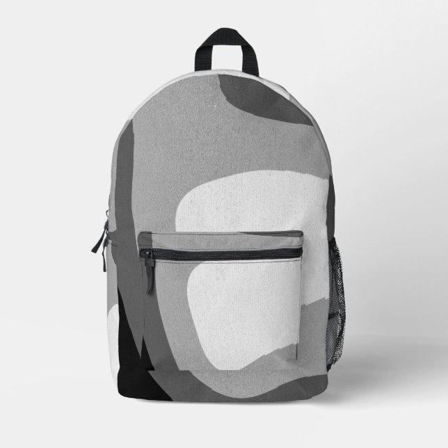 The World Is Grey Printed Backpack (Front)