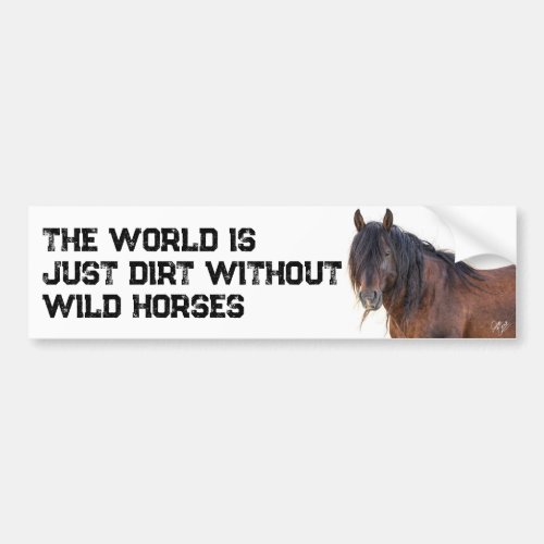 The World is Just Dirt Without Wild Horses Bumper Sticker