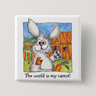 The World Is My Carrot Rabbit Lapel Pin