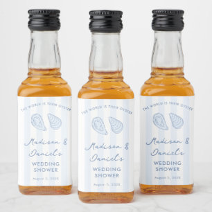 The World Is Their Oyster Wedding Shower Favors Liquor Bottle Label
