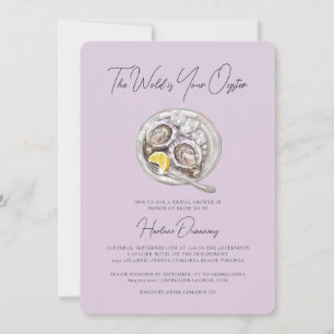 The World is Your Oyster Elegant Bridal Shower Invitation