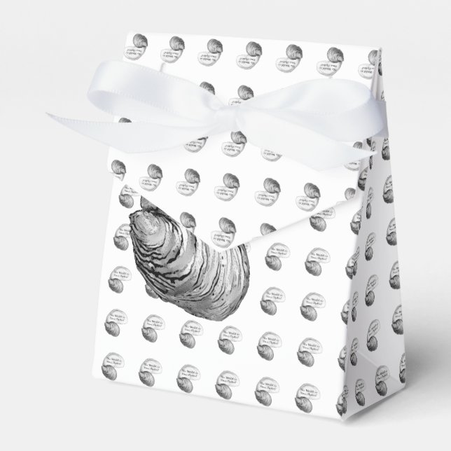 The World is Your Oyster Favor Boxes (Front Side)